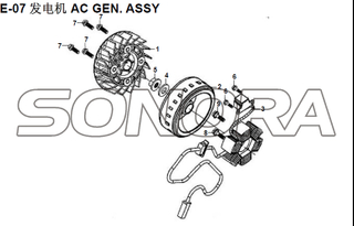 E-07 AC GEN. ASSY XS150T-8 CROX For SYM Spare Part Top Quality