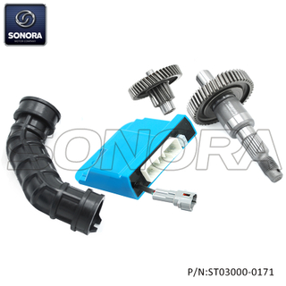 Piaggio ZIP E5 50CC High Performance ECU with gear set for standard cylinder blue(P/N:ST03000-0171) top quality