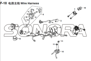F-18 Wire Harness XS150T-8 CROX For SYM Spare Part Top Quality