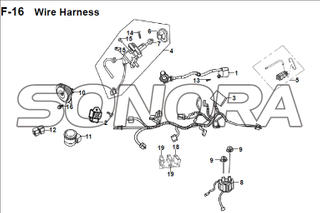 F-16 Wire Harness JET 14 XS175T-2 For SYM Spare Part Top Quality