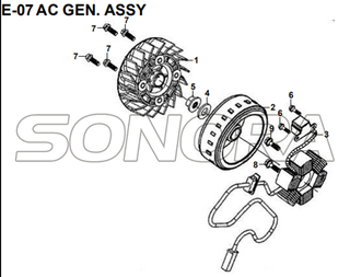 E-07 AC GEN. ASSY for XS175T SYMPHONY ST 200i Spare Part Top Quality