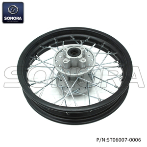 REAR WHEEL WITHOUT TIRE RIM=1.85X12 TIRE=3.00X12(P/N:ST06007-0006) TOP QUALITY